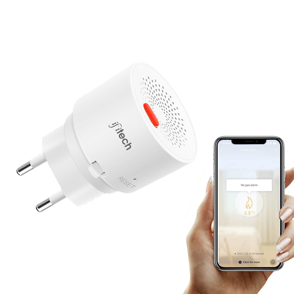 IFITech Plug and Play WiFi Smart LPG Gas Detector Alarm | App Control