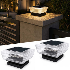 IFITech Solar Pillar Light | Designer Solar Gate Light | Auto ON/OFF Waterproof Outdoor Lights (Pack Of 2)