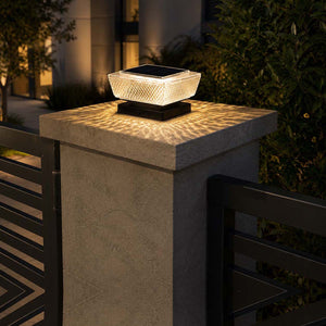 IFITech Solar Pillar Light | Designer Solar Gate Light | Auto ON/OFF Waterproof Outdoor Lights (Pack Of 2)