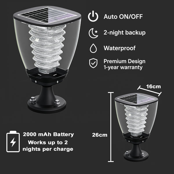 IFITech Solar Pillar Gate Light