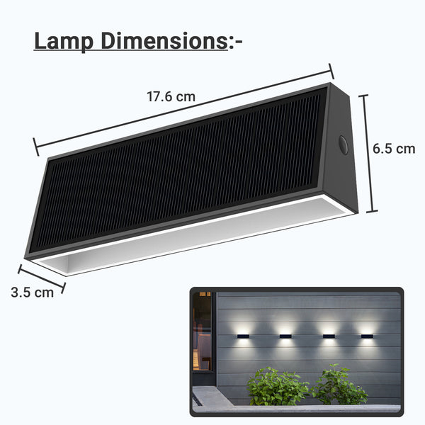 IFITech High Performance IFISWL-301 Dusk to Dawn Solar Wall Lights with Brightness Adjustable