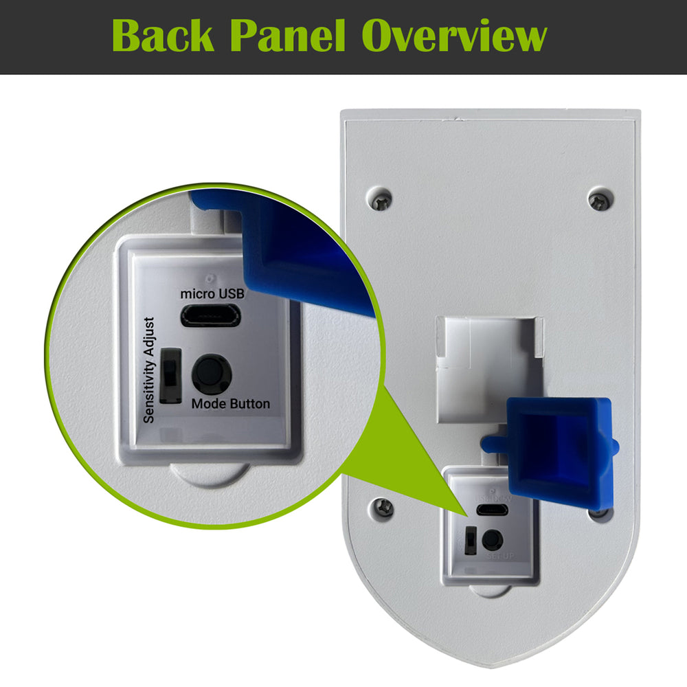 IFITech Solar Motion Sensor Alarm | Solar/USB Charging | 120dB Siren + Strobe Light