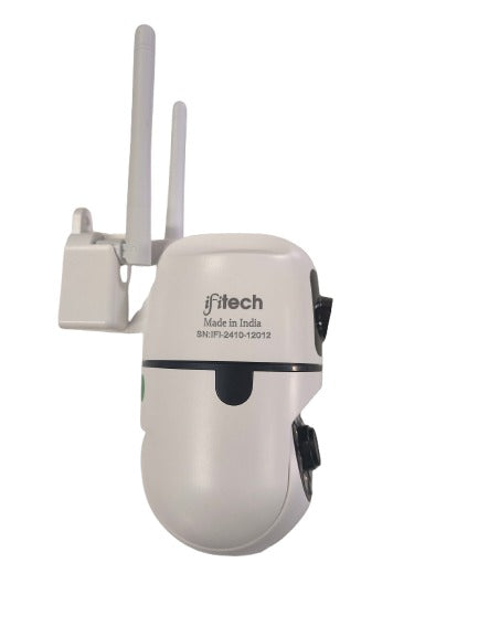 IFITech 4MP Dual Lens Smart Home Security WiFi Camera | External Antenna | 2 Megapixel Each Lens (Fixed & PTZ)