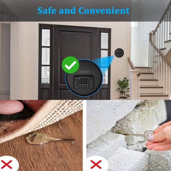 IFITech Wall Mounted Key Lock Box | Secure Key, Cards, Pendrives Hider Box with Combination Lock