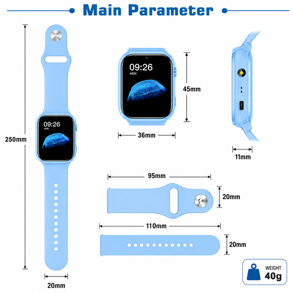 SeTracker Kids Smart Watch for Boys Girls - L1G | GPS Tracking | 4G SIM Support | Video Calling