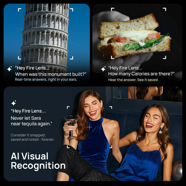 IFITech AI Smart Glasses with 1080P Full HD Camera – Real-Time Language Translation, Object Recognition, Bluetooth Audio Calls & Voice Assistant – for Driving, Sports & Vlogging