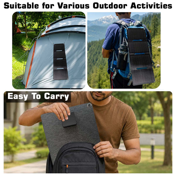 IFITech 30W Portable Solar Panel Charger | Waterproof Foldable Outdoor Power Solution