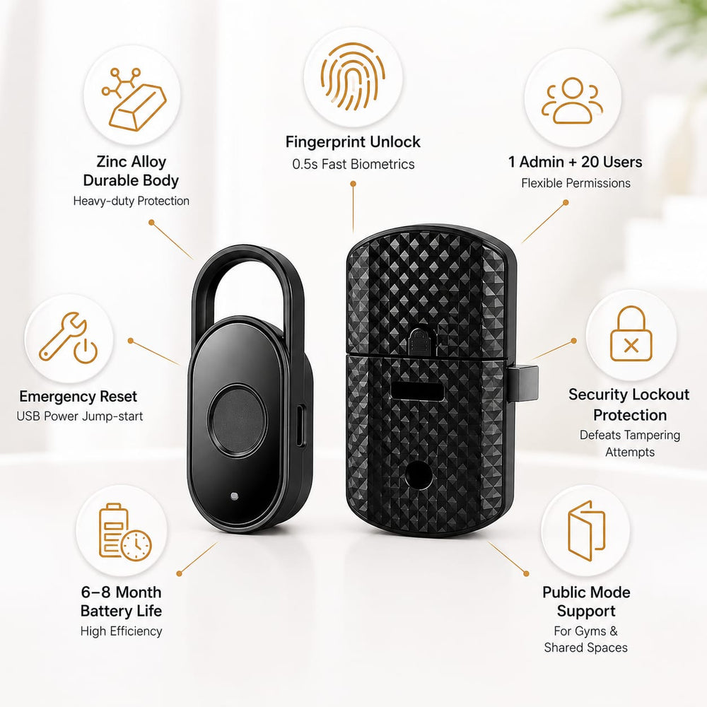 IFITech Smart Fingerprint Cabinet Lock for Drawer | Biometric Keyless Lock