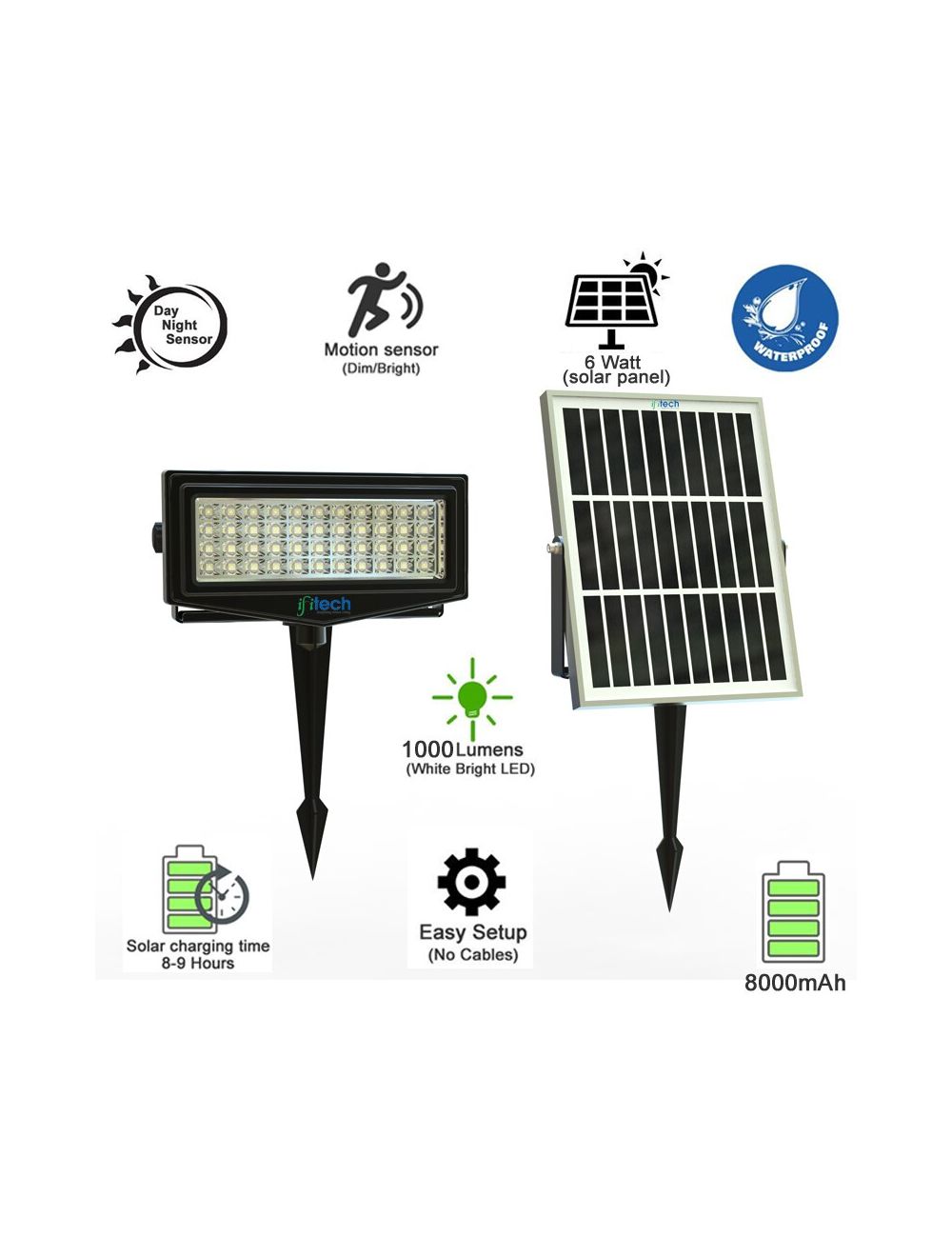 IFITech · Multi-Colour Light · High Focus · Solar LED Light