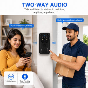 IFITech Smart Video Doorbell with 2-Way Audio, Wi-Fi Connectivity, Motion Detection & Wireless Chime