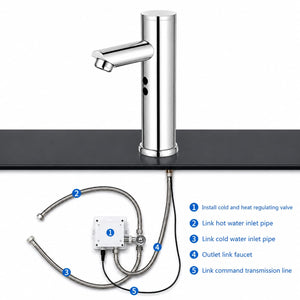 IFITech Automatic Sensor Faucet | Touchless Infrared Tap with Dual Sensor Technology & Water Saving