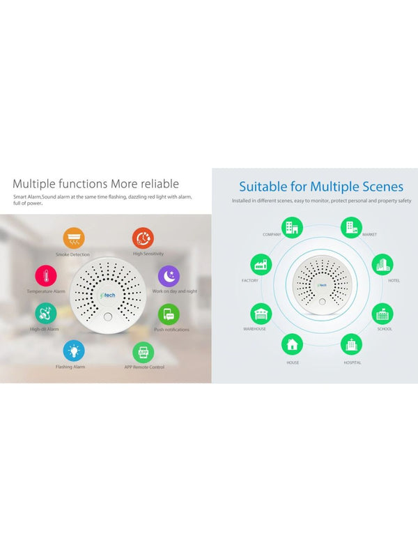 IFITech · Smart WiFi Control · Voice Control - Smoke Detector