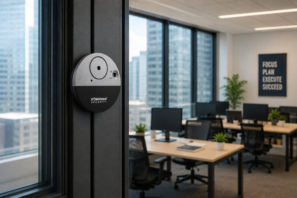 Doberman Ultrasonic Window Alarm | 100dB Vibration Sensor Security Alarm