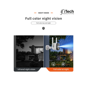 ifitech security camera with night vision features on a white background