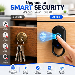 IFITech Smart Fingerprint Cabinet Lock for Drawer | Biometric Keyless Lock
