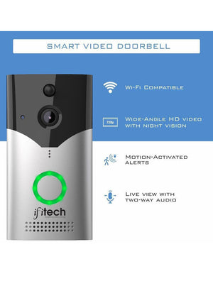 IFITech Rechargeable WiFi Video Doorbell | App Control