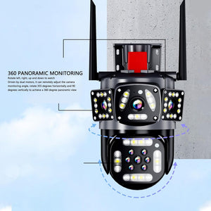IFITech 8MP 4K Dual  Lens Security Camera with Full Color Night Motion Detection for Outdoor Use