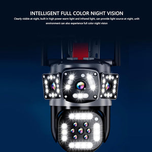 IFITech 8MP 4K Dual  Lens Security Camera with Full Color Night Motion Detection for Outdoor Use
