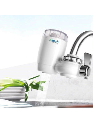 IFITech Faucet Water Filtration System, Reduces Impurities, odor Easy to Install, Non-Toxic and Harmless Fits Standard Faucets - White