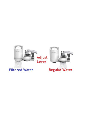 IFITech Faucet Water Filtration System, Reduces Impurities, odor Easy to Install, Non-Toxic and Harmless Fits Standard Faucets - White