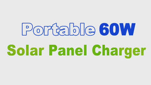IFITech 60W Foldable Solar Panel Charger | ETFE Waterproof Portable Solar Panel for USB Charging Devices, Compatible with Smartphone, Power Bank, Digital Camera | Ideal for Camping, Outdoor, Travel