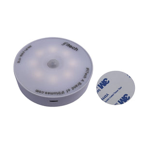 IFITech 8 LED Motion Sensor Light,Rechargeable Battery Step Light - Warm White