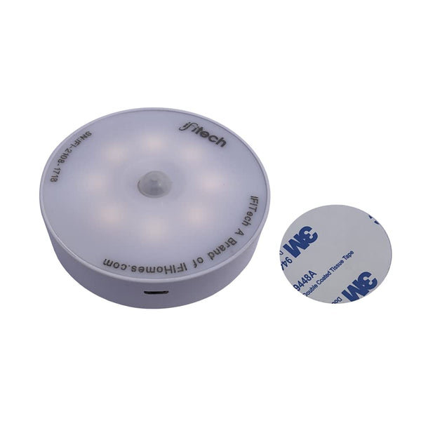 IFITech 8 LED Motion Sensor Light,Rechargeable Battery Step Light - Warm White