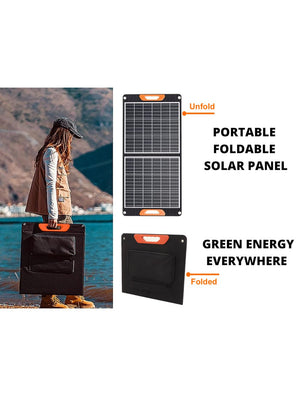 IFITech 120W Portable Waterproof Foldable Solar Panel Charger | Portable Power Station